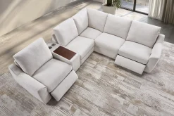 Studio (kulmasohva 2k2 mekanismeilla ja välikonsolilla vaalea beige)