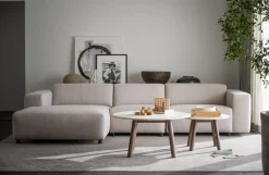 Taransay (sohvapöytä pyöreä 60 beige travertiini/ruskea tammi)