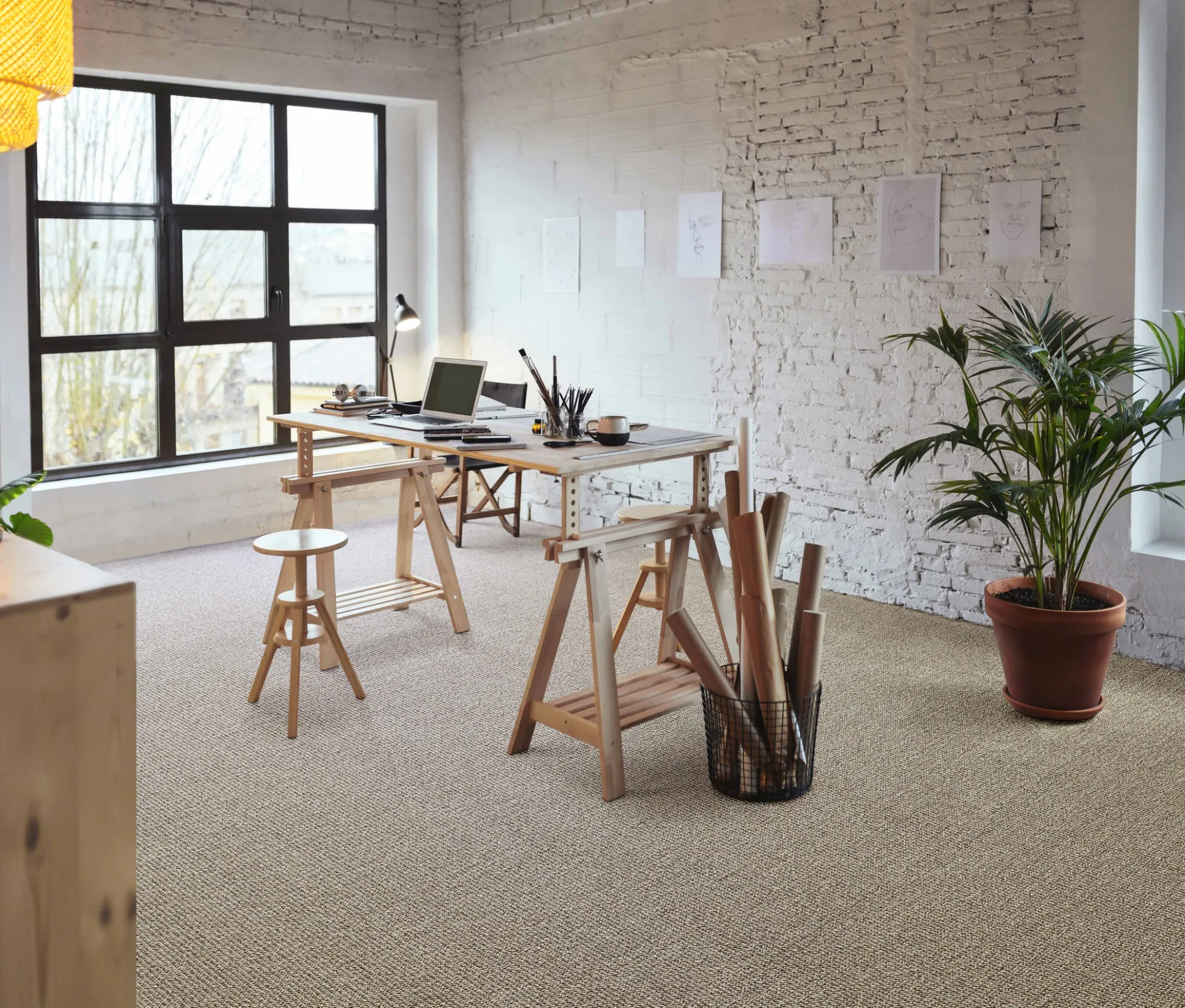 Tweed (vaalea beige 160x230 cm matto)