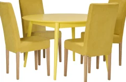 Venla (4-hengen ruokailuryhmä, hupputuoleilla, keltainen 120cm)