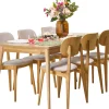 Venla & Starburst (6-hengen ruokailuryhmä, beige/tammi 180cm)