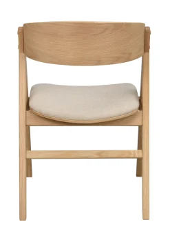 Waterton (ruokatuoli käsinojilla tammi/beige kangas)
